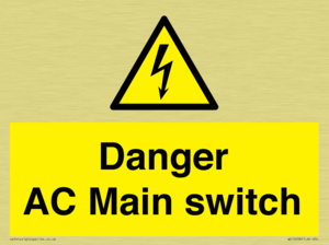 Danger AC Main switch 